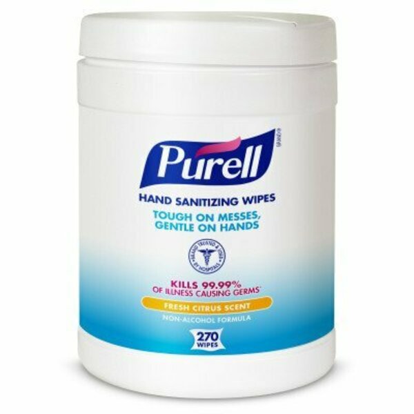 Gojo Purell Sanitizing Wipes 270 ct canister Wipe Size 6 in. x 6.75, 6PK 2634647